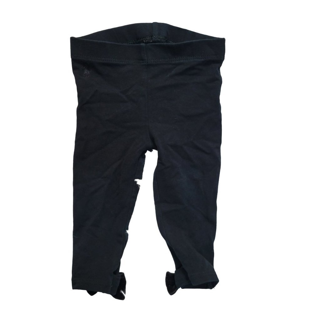 Ralph Lauren Black Leggings with Bow Accent - Size 9M